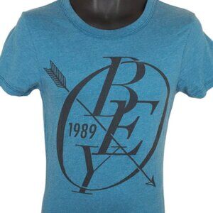 Obey T Shirt Womens Size Small Blue Arrow Made In USA